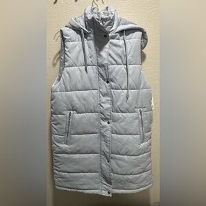 Dip Light Blue Quilted Long Vest